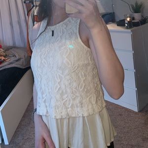 White lace tank top